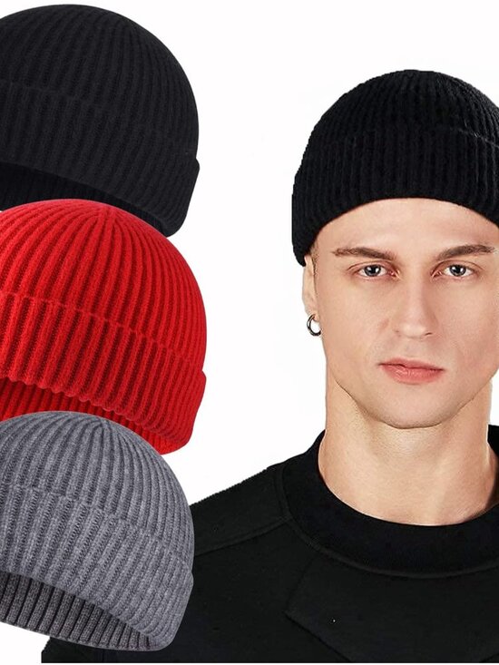 Other - Swag Wool Knit Cuff Short Fisherman Beanie for Men Women, Winter Warm Hats